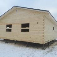 Фото готовых работ - Дом под усадку их проф. бруса естественной влажности 10,5х8