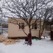 Фото готовых работ - Каркасно-щитовой дом 6.0 х 6.0 м с мансардой