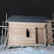 Фото готовых работ - Дом 10х8 м., под усадку из проф. бруса камерной сушки
