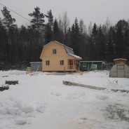 Фото готовых работ - Каркасно-щитовой дом 6х7,5 м с мансардой