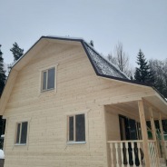 Фото готовых работ - Каркасно-щитовой дом 6х7,5 м с мансардой