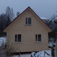 Фото готовых работ - Каркасно-щитовой дом 9х7 м с мансардой (К-15)