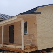 Фото готовых работ - Каркасно-щитовой дом 8х9 м. 