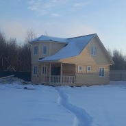 Фото готовых работ - Дом из проф. бруса по проекту Д-133 (8.0×8.0 м.)