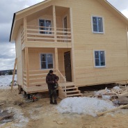 Фото готовых работ - Каркасный дом 6,0 х 8,0 м.