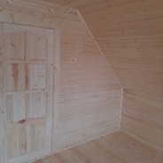 Фото готовых работ - Дом из проф. бруса камерной сушки 6×8 м. с мансардой (Д-142)