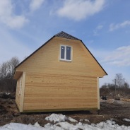 Фото готовых работ - Дом из проф. бруса камерной сушки 6×8 м. с мансардой (Д-142)