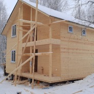 Фото готовых работ - Каркасный дом 6×8 м. + терраса 2×4 м.