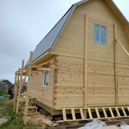 Фото готовых работ - Дом 6×8 м. из проф. бруса камерной сушки
