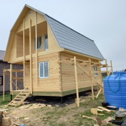 Фото готовых работ - Дом 6×8 м. из проф. бруса камерной сушки