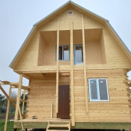 Фото готовых работ - Дом 6×8 м. из проф. бруса камерной сушки