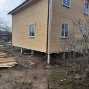 Фото готовых работ - Каркасный дом 7×8 м.