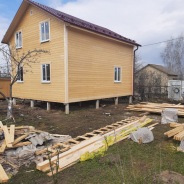 Фото готовых работ - Каркасный дом 7×8 м.
