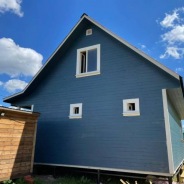 Фото готовых работ - Каркасный дом 9×7 м. + терраса 4.5×2.5 м. (К-15)