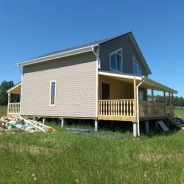 Фото готовых работ - Каркасный дом 10,5х9 м., + крыльцо 2х5 м.