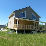 Фото готовых работ - Каркасный дом 10,5х9 м., + крыльцо 2х5 м.