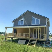 Фото готовых работ - Каркасный дом 10,5х9 м., + крыльцо 2х5 м.