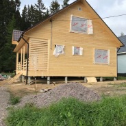 Фото готовых работ - Каркасный дом 8,5х9 м., с мансардой