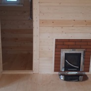 Фото готовых работ - Баня из проф.бруса камерной сушки 6х4 м., с мансардой