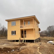 Фото готовых работ - Каркасный дом 8х9 м + терраса 2,5х8 м