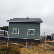 Фото готовых работ - Каркасный дом 9х8,5 м + терраса 5,5х2,5 м