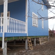 Фото готовых работ - Каркасный дом 8х9 м + терраса 2,5х8 м