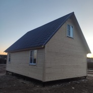 Фото готовых работ - Каркасный дом 6х8 м., с мансардой (К-142)