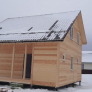 Фото готовых работ - Каркасный дом 7,5х8 м.
