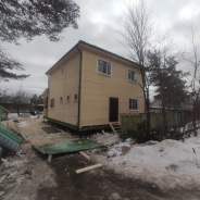 Фото готовых работ - Каркасный дом 8х9 м., в два этажа + открытая терраса