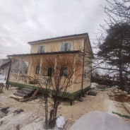 Фото готовых работ - Каркасный дом 8х9 м., в два этажа + открытая терраса