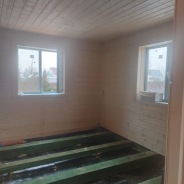 Фото готовых работ - Одноэтажный каркасный дом 6,4х6,4 м