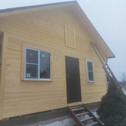 Фото готовых работ - Одноэтажный каркасный дом 6,4х6,4 м