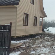 Фото готовых работ - Каркасный дом 6×8 м. с мансардой