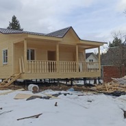 Фото готовых работ - Каркасный дом 8×8 м. (К-115)