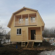 Фото готовых работ - Каркасный дом 6×9 м. с мансардой