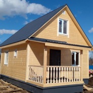 Фото готовых работ - Каркасный дом 6х6 м., с мансардой