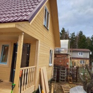 Фото готовых работ - Каркасная баня 5х5 м., с мансардой