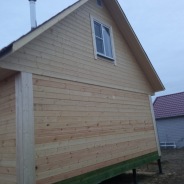 Фото готовых работ - Баня из профилированного бруса камерной сушки 6×6 м. с мансардой