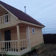 Фото готовых работ - Баня из профилированного бруса камерной сушки 6×6 м. с мансардой