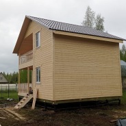 Фото готовых работ - Каркасный дом 6х8 м., с мансардой