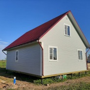 Фото готовых работ - Дом из проф. бруса камерной сушки 7х9 м. (Проект Д-157)