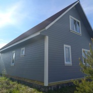 Фото готовых работ - Каркасный дом 8,6х10 м., с мансардой 