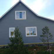 Фото готовых работ - Каркасный дом 8,6х10 м., с мансардой 