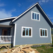 Фото готовых работ - Каркасный дом 8,6х10 м., с мансардой 