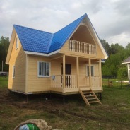 Фото готовых работ - Каркасный дом 6х8 м., с мансардой