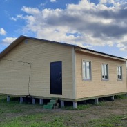 Фото готовых работ - Одноэтажный каркасный дом 9,5х8,5 м. (Проект К-73)