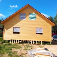 Фото готовых работ - Каркасный дом 8,5х8,5 м., с мансардой
