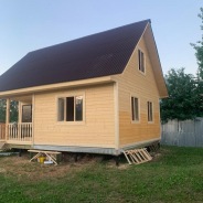 Фото готовых работ - Каркасный дом 6х8 м, с мансардой (Проект К-152)