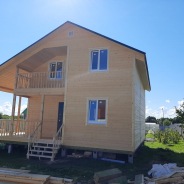 Фото готовых работ - Каркасный дом 9х9 м (Проект К-80)