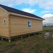 Фото готовых работ - Одноэтажный дом из профилированного бруса 6х10 м.